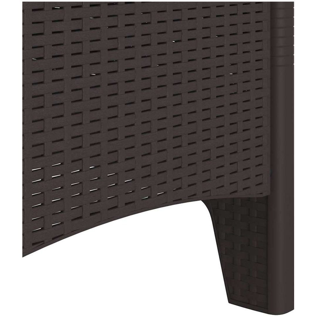 Trädgårdsstolar med kuddar 2 st Brun Poly Rattan vidaXL 53 x 49 x 85 cm – bild 8