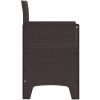 Trädgårdsstolar med Kuddar 2 st Bruna Poly Rattan vidaXL Standard – miniatyr 6