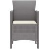 Trädgårdsstolar med kuddar 2 st Ljusgrå Poly Rattan vidaXL 53 x 49 x 85 cm – miniatyr 6