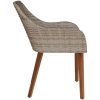 Trädgårdsstolar med Kuddar 2 st Svart Poly Rattan vidaXL Standard – miniatyr 6