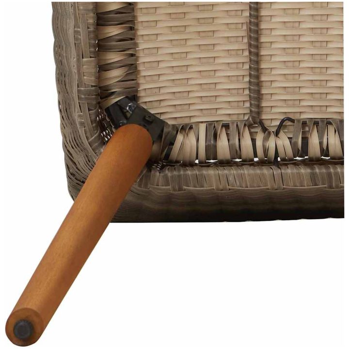Trädgårdsstolar med Kuddar 2 st Svart Poly Rattan vidaXL Standard – bild 8