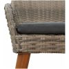 Trädgårdsstolar med Kuddar 2 st Svart Poly Rattan vidaXL Standard – miniatyr 9