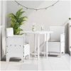 Trädgårdsstolar med Kuddar 2 st Vit Poly Rattan vidaXL 53 x 49 x 85 cm – miniatyr 1