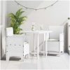 Trädgårdsstolar med Kuddar 2 st Vita Poly Rattan vidaXL 53 x 49 x 85 cm – miniatyr 1