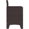 Trädgårdsstolar med kuddar 4 st Brun Poly Rattan vidaXL 53 x 49 x 85 cm – miniatyr 6