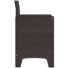 Trädgårdsstolar med kuddar 4 st Brun Polyrotting vidaXL 53 x 49 x 85 cm – miniatyr 6
