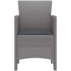 Trädgårdsstolar med Kuddar 4 st Ljusgrå Poly Rattan vidaXL 53 x 49 x 85 cm – miniatyr 6