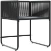 Trädgårdsstolar med Kuddar 4 st Svart Poly Rattan vidaXL 50.5 x 53.5 x 63 cm – miniatyr 5