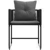 Trädgårdsstolar med Kuddar 4 st Svart Poly Rattan vidaXL 50.5 x 53.5 x 63 cm – miniatyr 8