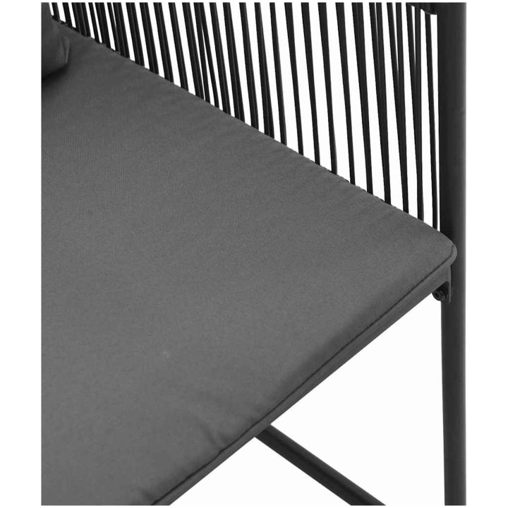 Trädgårdsstolar med Kuddar 4 st Svart Poly Rattan vidaXL 50.5 x 53.5 x 63 cm – bild 10