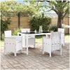 trädgårdsstolar med kuddar 4 st Vit Poly Rattan vidaXL 53 x 49 x 85 cm – miniatyr 3