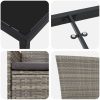 Trädgårdsstolar med kudde 3 pcs Grå vidaXL 80 x 80 x 73 cm – miniatyr 9