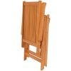 Trädgårdsstolar med kungsblåa dynor 6 st massiv teak vidaXL – miniatyr 5