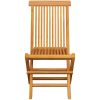 Trädgårdsstolar med ljusblåa dynor 2 st massiv teak vidaXL – miniatyr 4