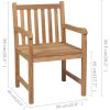 Trädgårdsstolar med ljusblåa dynor 4 st massiv teak vidaXL – miniatyr 12