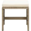 Trädgårdsstolar med pallar 2 st konstrotting beige vidaXL – miniatyr 11