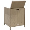 Trädgårdsstolar med pallar 2 st konstrotting beige vidaXL – miniatyr 6
