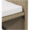 Trädgårdsstolar med pallar 2 st konstrotting beige vidaXL – miniatyr 8