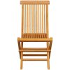 Trädgårdsstolar med röda dynor 8 st massiv teak vidaXL – miniatyr 5