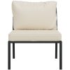 Trädgårdsstolar med sandfärgade dynor 2 st 60x74x79 cm stål vidaXL – miniatyr 4