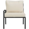 Trädgårdsstolar med sandfärgade dynor 2 st 62x75x79 cm stål vidaXL – miniatyr 4