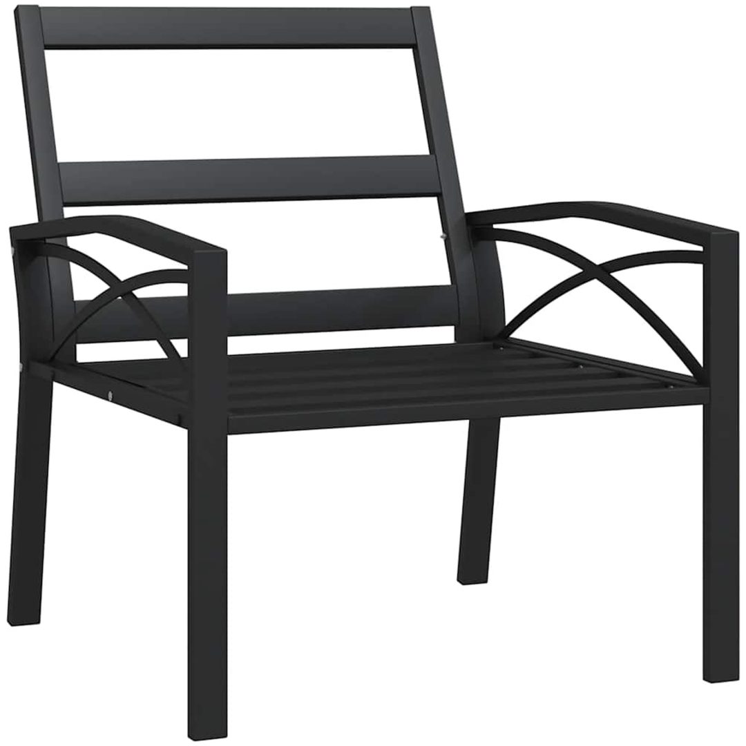 Trädgårdsstolar med sandfärgade dynor 2 st 68x76x79 cm stål vidaXL – bild 5
