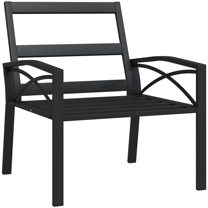 Trädgårdsstolar med sandfärgade dynor 2 st 68x76x79 cm stål vidaXL – bild 5