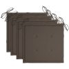 Trädgårdsstolar med taupe dynor 3 st massivt teakträ vidaXL – miniatyr 6