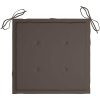 Trädgårdsstolar med taupe dynor 8 st massiv teak vidaXL – miniatyr 9