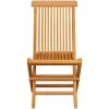 Trädgårdsstolar med vinröda dynor 6 st massiv teak vidaXL – miniatyr 5