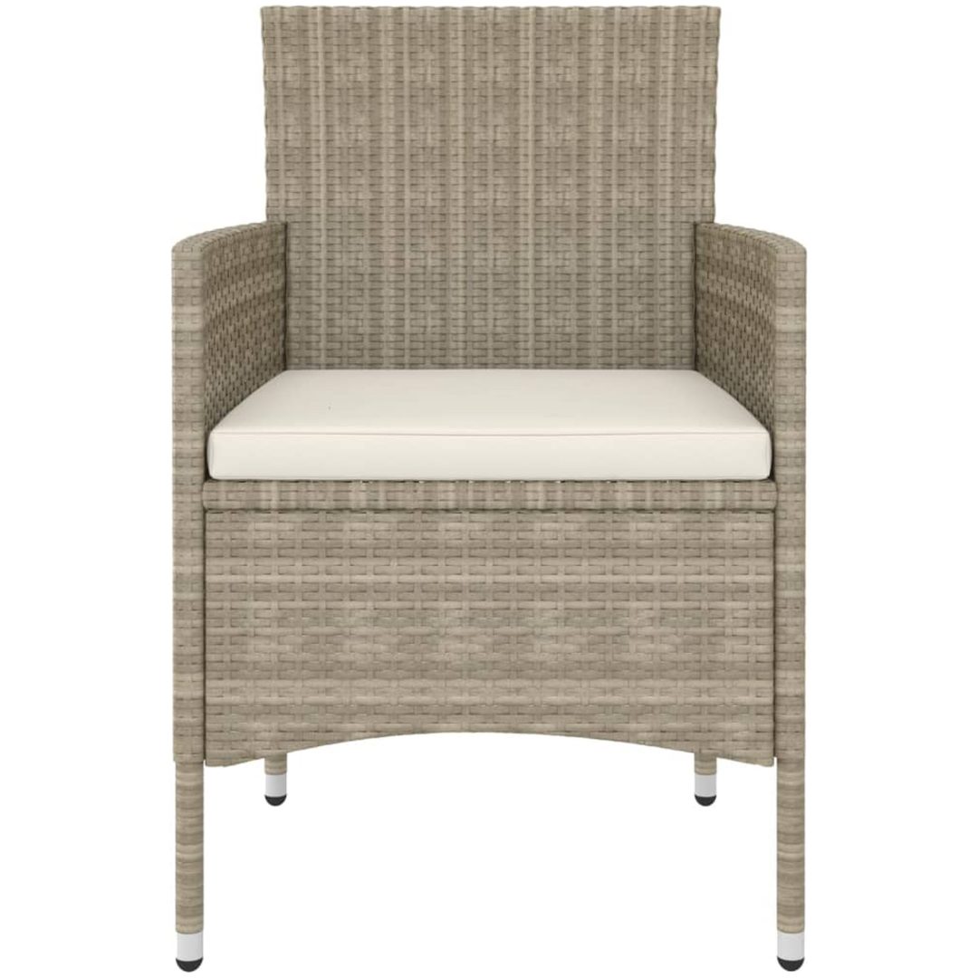 Trädgårdsstolar och pallar 4 delar konstrotting beige vidaXL – bild 4