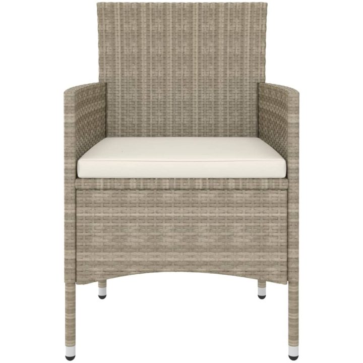 Trädgårdsstolar och pallar 4 delar konstrotting beige vidaXL – bild 4