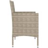 Trädgårdsstolar och pallar 4 delar konstrotting beige vidaXL – miniatyr 5