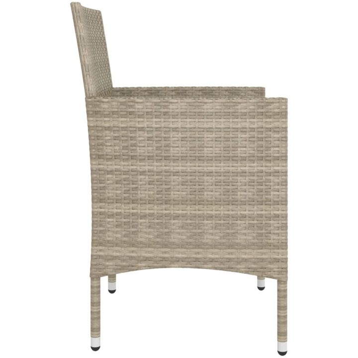 Trädgårdsstolar och pallar 4 delar konstrotting beige vidaXL – bild 5
