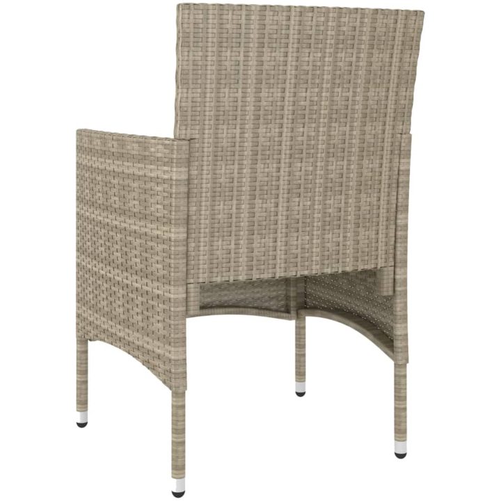 Trädgårdsstolar och pallar 4 delar konstrotting beige vidaXL – bild 6