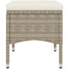 Trädgårdsstolar och pallar 4 delar konstrotting beige vidaXL – miniatyr 8