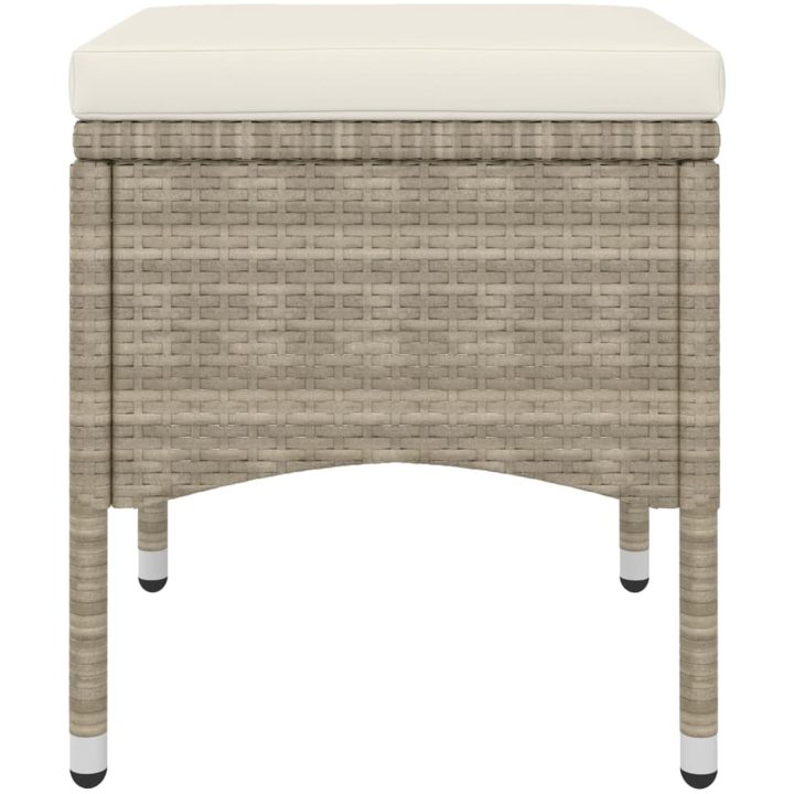 Trädgårdsstolar och pallar 4 delar konstrotting beige vidaXL – bild 8