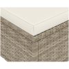 Trädgårdsstolar och pallar 4 delar konstrotting beige vidaXL – miniatyr 10