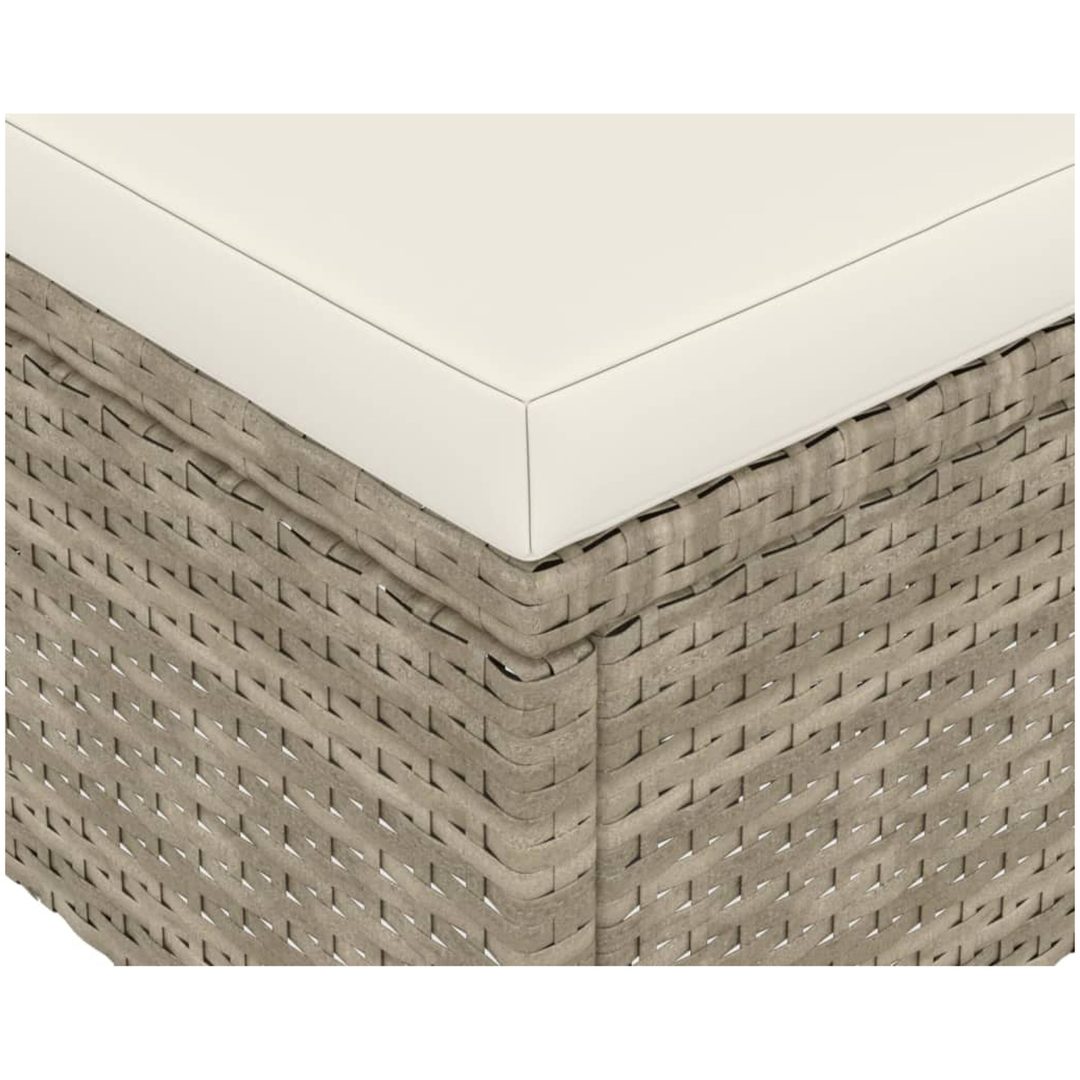 Trädgårdsstolar och pallar 4 delar konstrotting beige vidaXL – bild 10