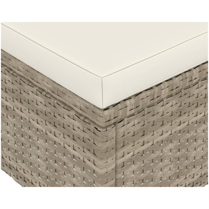 Trädgårdsstolar och pallar 4 delar konstrotting beige vidaXL – bild 10
