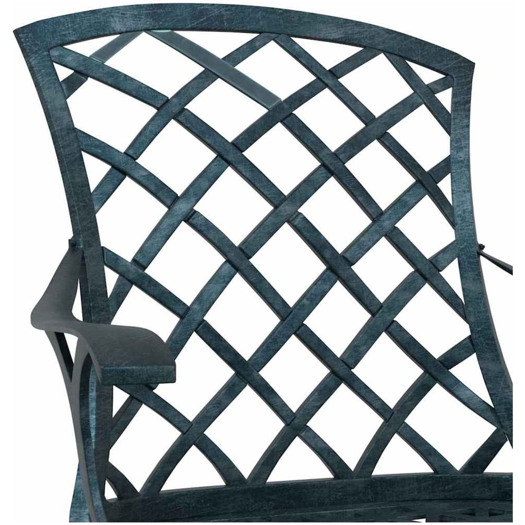 Trädgårdsstolar Stapelbara 4 st Grön Gjutjärn vidaXL 61 x 60.5 x 93 cm – bild 8