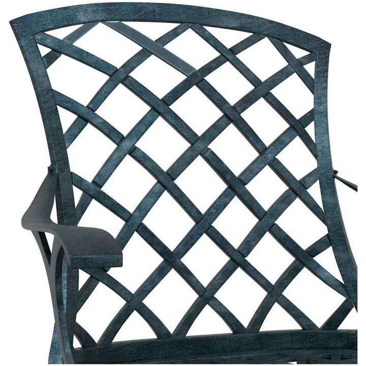 Trädgårdsstolar Stapelbara 4 st Grön Gjutjärn vidaXL 61 x 60.5 x 93 cm – bild 8