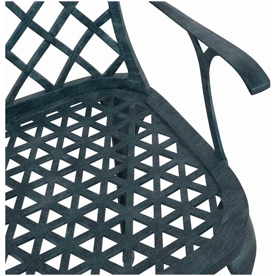 Trädgårdsstolar Stapelbara 4 st Grön Gjutjärn vidaXL 61 x 60.5 x 93 cm – bild 9