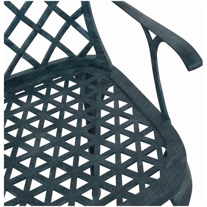 Trädgårdsstolar Stapelbara 4 st Grön Gjutjärn vidaXL 61 x 60.5 x 93 cm – bild 9