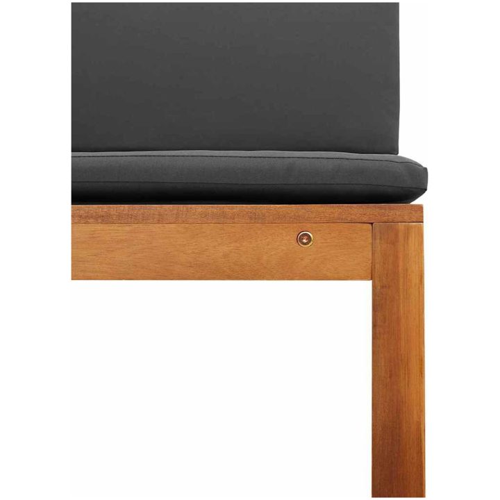 Trädgårdsstolar utan armstöd med kuddar, 2 st i solid akaciaträ vidaXL 100 x 50 x 91 cm – bild 7