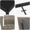 Trädgårdsstolset med kudde 9 pcs Grå vidaXL 200 x 80 x 73 cm – miniatyr 8
