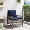 Trädgårdstol med Kuddar Grå 60x70x78 cm Poly Rattan vidaXL Standard – miniatyr 3