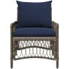 Trädgårdstol med Kuddar Grå 60x70x78 cm Poly Rattan vidaXL Standard – miniatyr 4