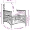 Trädgårdstol med Kuddar Grå 60x70x78 cm Poly Rattan vidaXL Standard – miniatyr 8