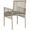 Trädgårdstolar 2 st med Kuddar Ljusgrå Poly Rattan vidaXL 53 x 60 x 85 cm – miniatyr 7